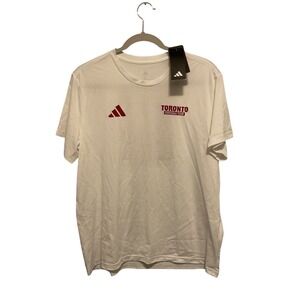 Toronto FC Shirt Mens XL White MLS Soccer Adidas Pregame Short Sleeve Training